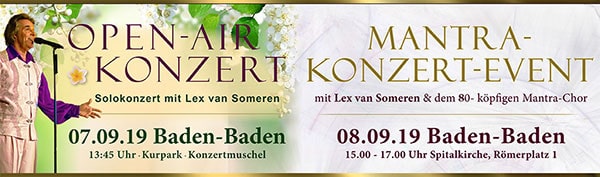 Banner Lex van Someren, Open-Air-Konzert und Mantra-Konzert Banner Lex van Someren, Open-Air-Konzert und Mantra-Konzert