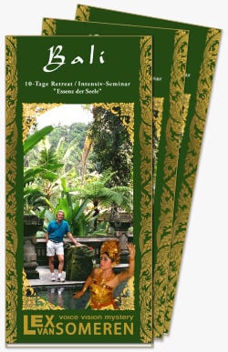 Seminar-Flyer 10 Tage auf Bali mit Lex van Someren