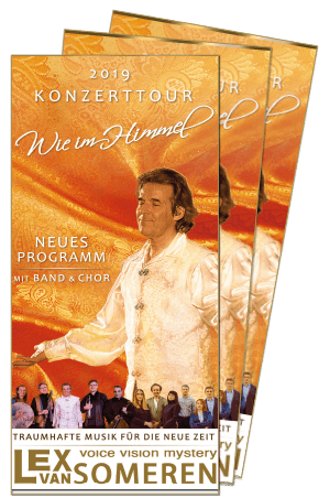 Wie im Himmel-Flyer, Konzerttournee 2019 mit Lex van Someren, spirituelle Musik
